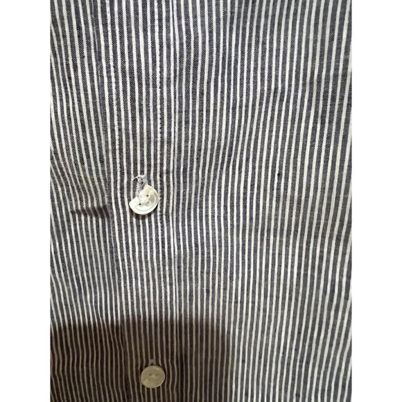 Theory Linen Blend Long Sleeve Button Up Shirt - Size M‎ - Picture 4 of 6